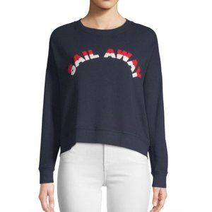 JOIE lenexa cropped sweatshirt in midnight size S